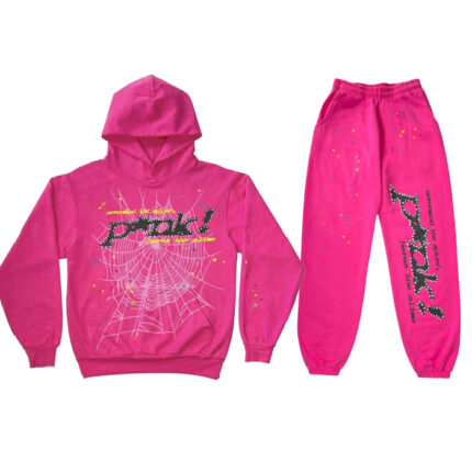 Sp5der Worldwide Tracksuit Pink