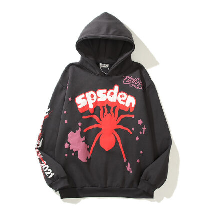 Spider Hoodie Black